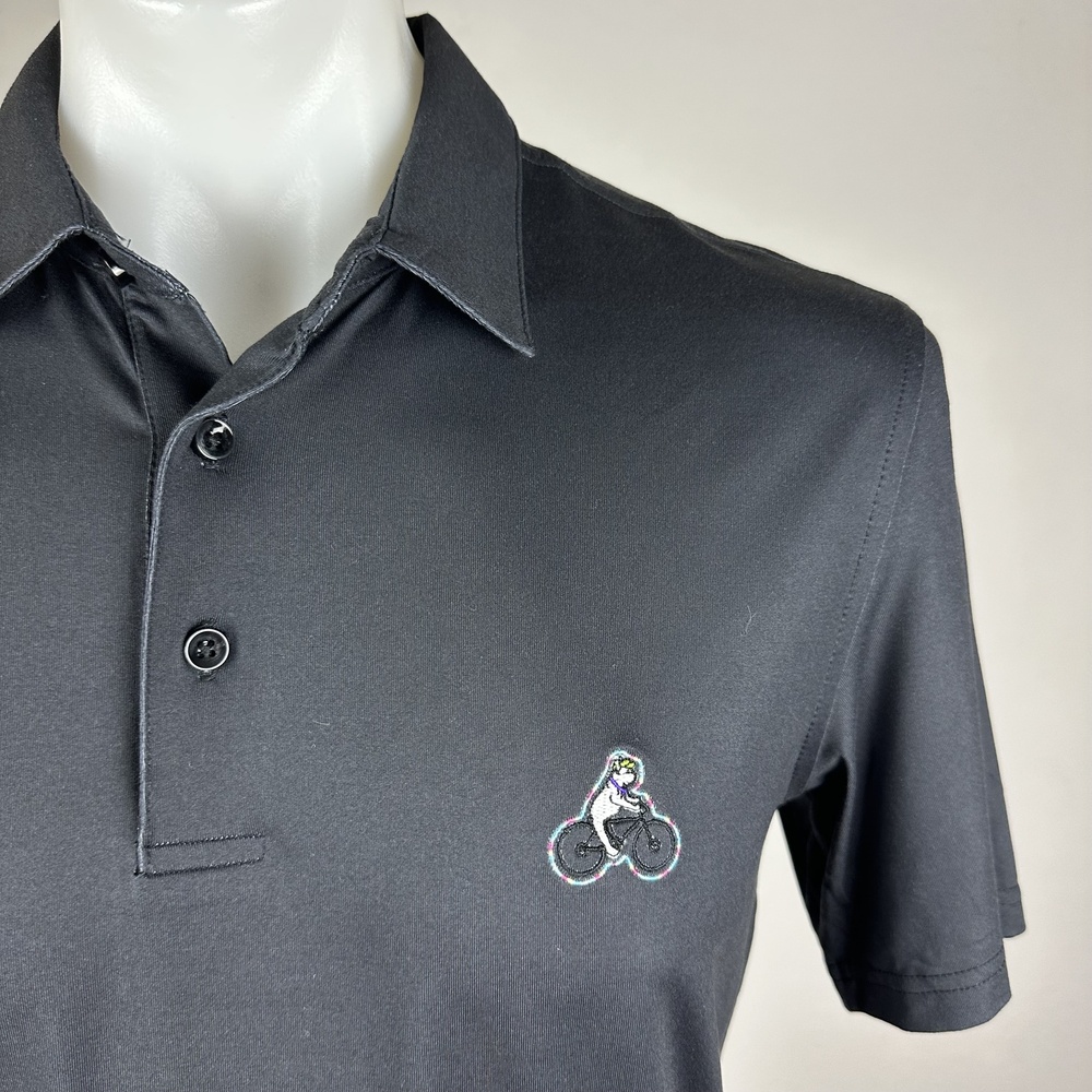 NWT Robert Graham Dog Cyclist Polo Shirt Size Small